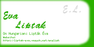 eva liptak business card