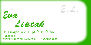 eva liptak business card